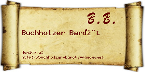 Buchholzer Barót névjegykártya